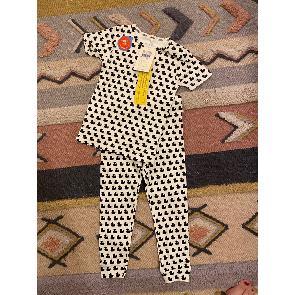 Simply Magnetic Me Many Ducks Organic Cotton 2PC PJ Set Toddler 3T